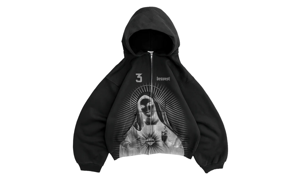 Mary Zip-Up Hoodie "Black" BS173
