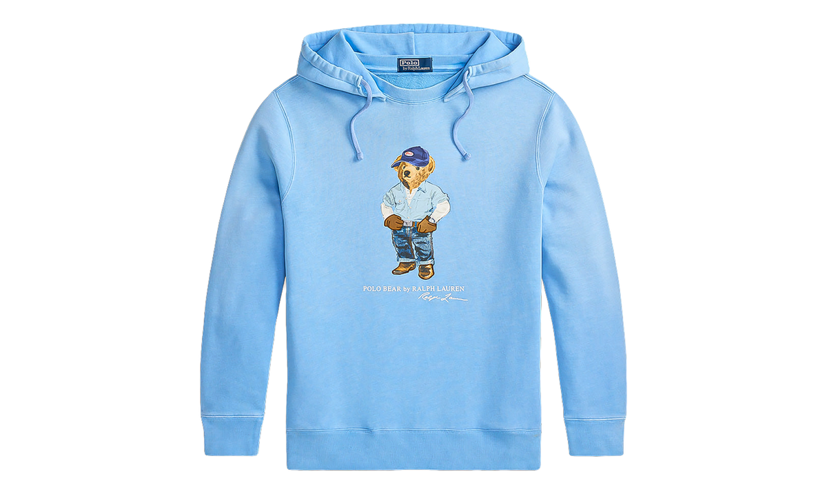 Denim Bear Pullover Hoodie "Chambray Blue" 710B14619001