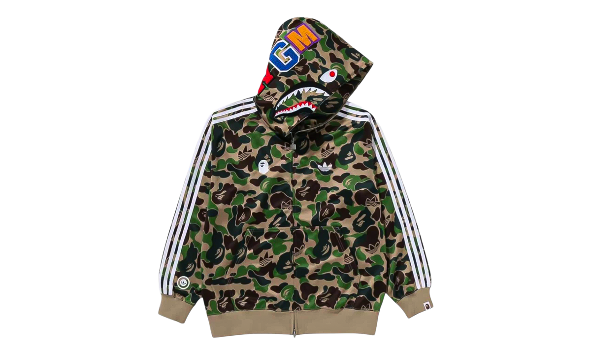 BAPE Shark Track Hoodie Jacket "Crew Green" KF4916