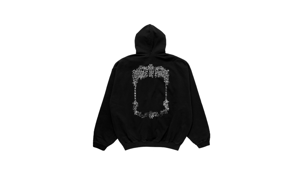Cof Butterfly Oversized Zip-Up Hoodie Washed "Black" UCF76ZU800B