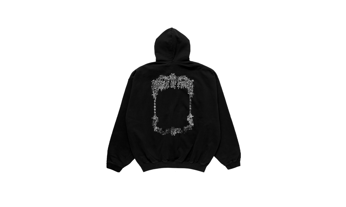 Cof Butterfly Oversized Zip-Up Hoodie Washed "Black" UCF76ZU800B