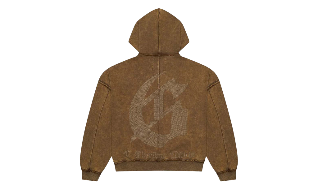 Studded OG Logo Hoodie "Brolive Wash" GS036