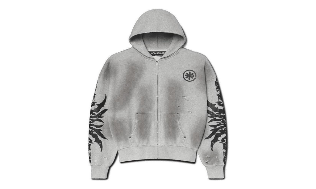 Acid Wash Zip Up Hoodie "Complex Con Exclusive - Black" 10067211
