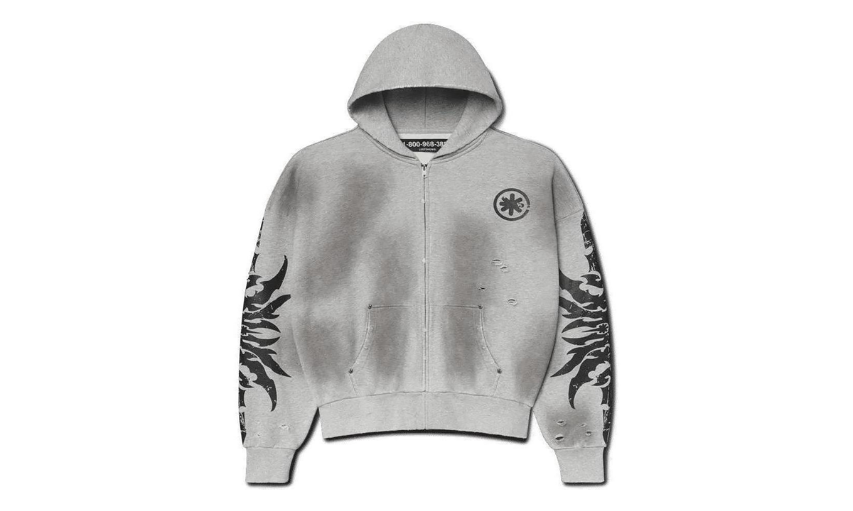 Acid Wash Zip Up Hoodie "Complex Con Exclusive - Black" 10067211