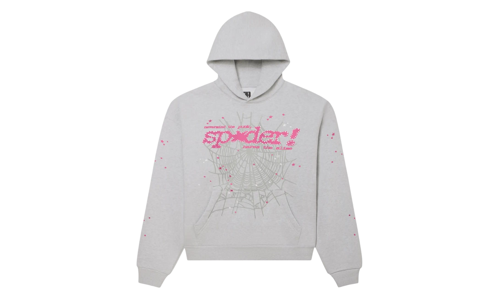 Punk V2 Hoodie "Heather Grey / Pink" SP5der666
