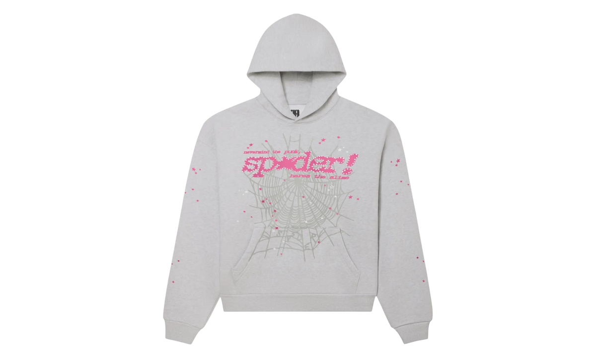 Punk V2 Hoodie "Heather Grey / Pink" SP5der666