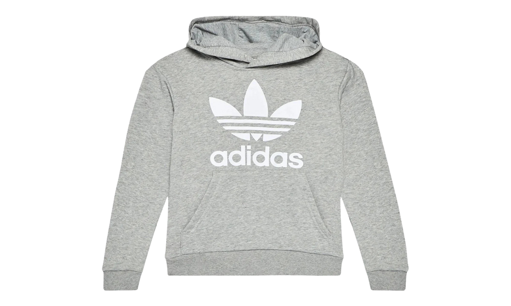 Originals Trefoil Hoodie GS "Medium Grey Heather / White" GE1979