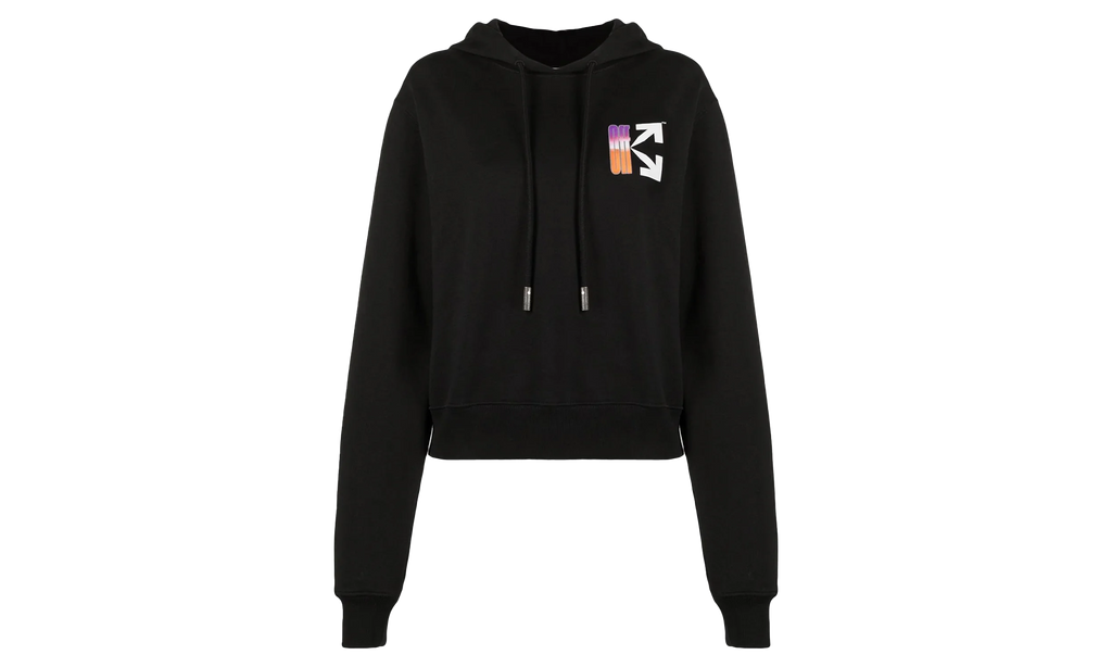 Gradient Crop Hoodie Wmns "Black / Multi" OWBB016R21JER0011084