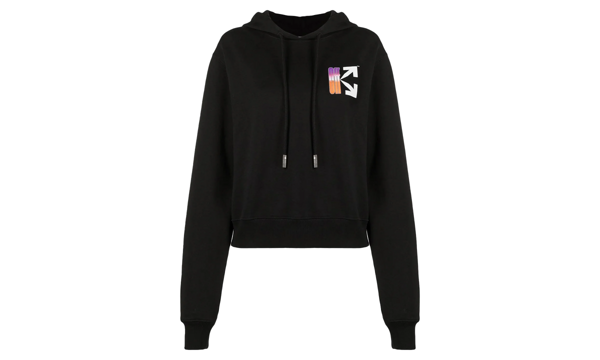 Gradient Crop Hoodie Wmns "Black / Multi" OWBB016R21JER0011084