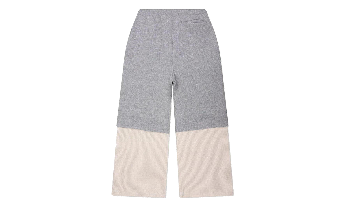 Double Layer Studded Sweatpant "Heather White" SAT005