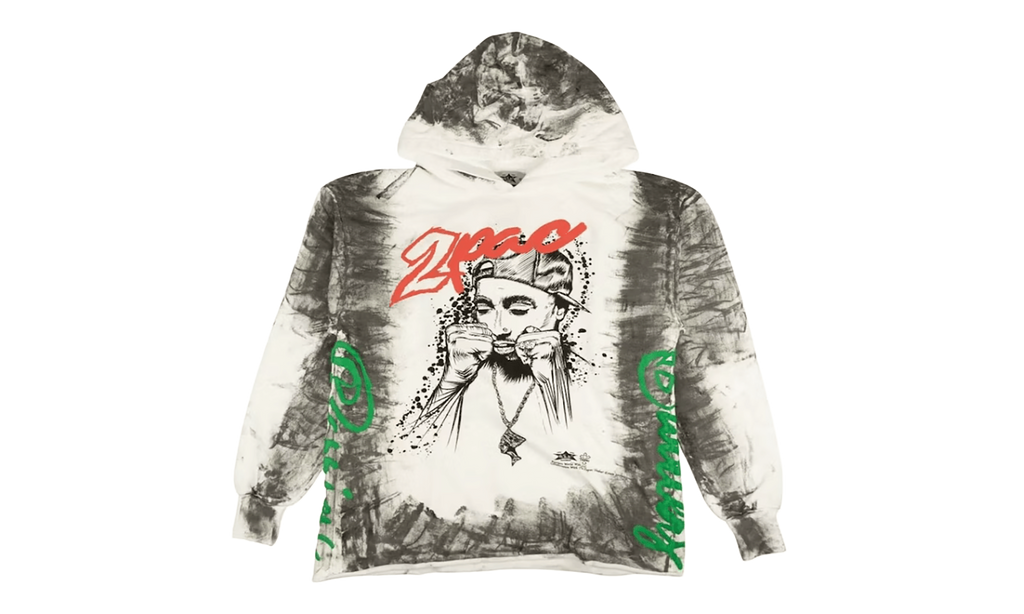 2Pac Logo Hoodie "White Black Multi" BAR41