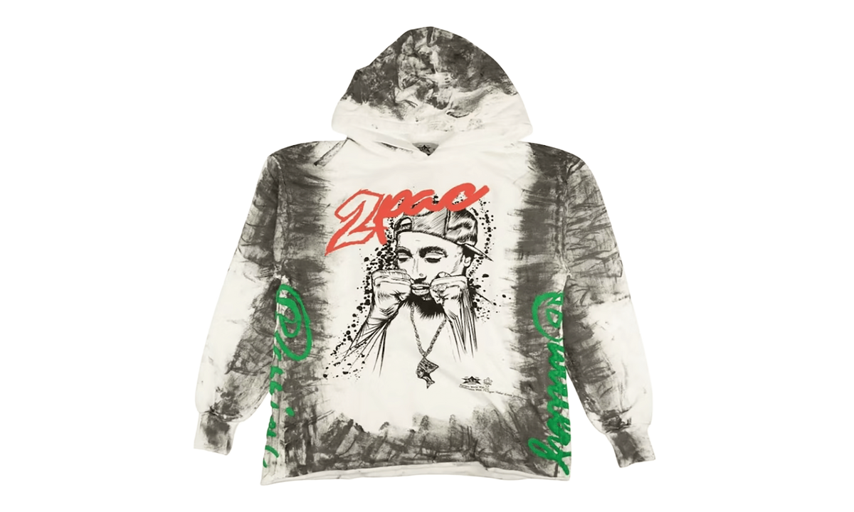 2Pac Logo Hoodie "White Black Multi" BAR41