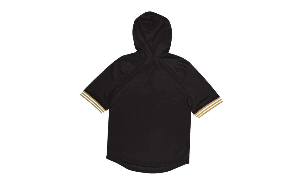 NFL Unbeaten Short Sleeve Mesh Hoodie "New Orleans Saints - Black" MSHSAJ19029 NOSBLCK
