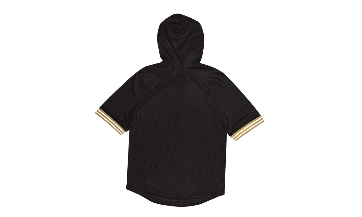 NFL Unbeaten Short Sleeve Mesh Hoodie "New Orleans Saints - Black" MSHSAJ19029 NOSBLCK