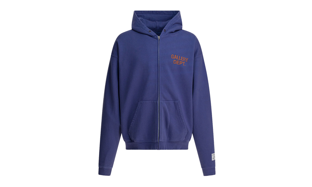 90's Full Zip Hoodie "Navy / Orange" GD136