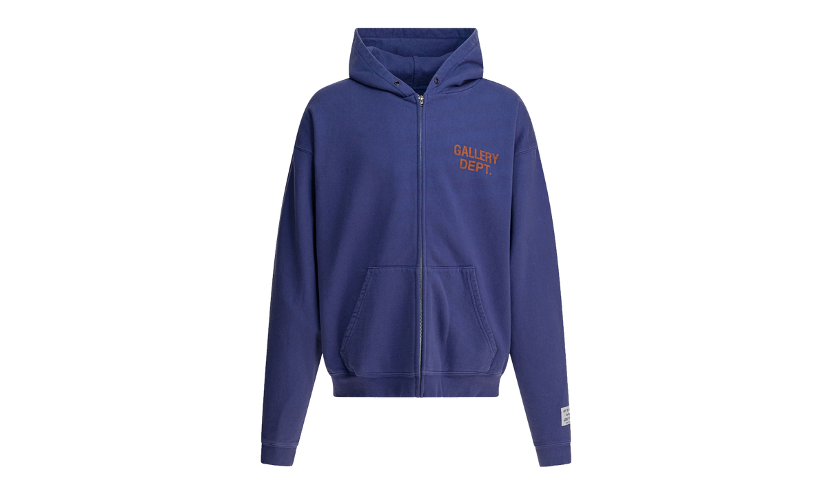90's Full Zip Hoodie "Navy / Orange" GD136