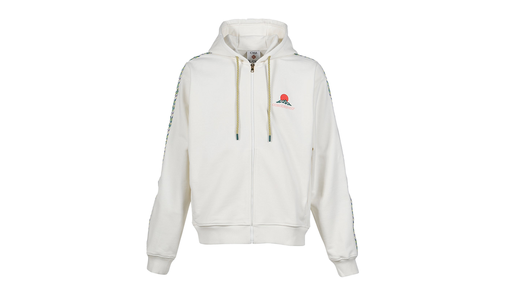 Technical Pocket & Laurel Tape Zip Hoodie "Off White" MPF25 JTP 392 01