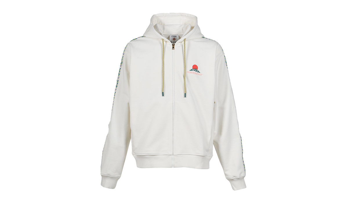 Technical Pocket & Laurel Tape Zip Hoodie "Off White" MPF25 JTP 392 01