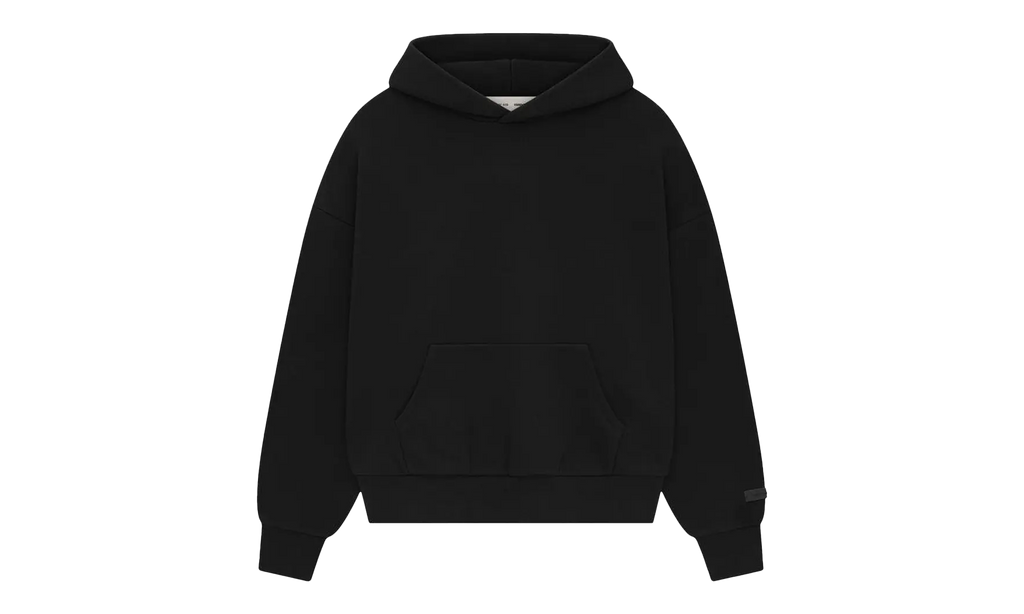 CLASSIC FIT FLEECE HOODIE "JET BLACK" 192AS252050F