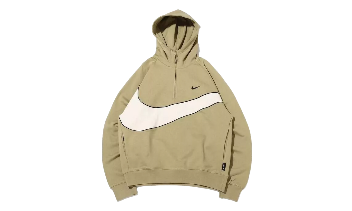 Swoosh 1/2-zip Fleece Hoodie Mens Style "Green/Black" DX0566 276