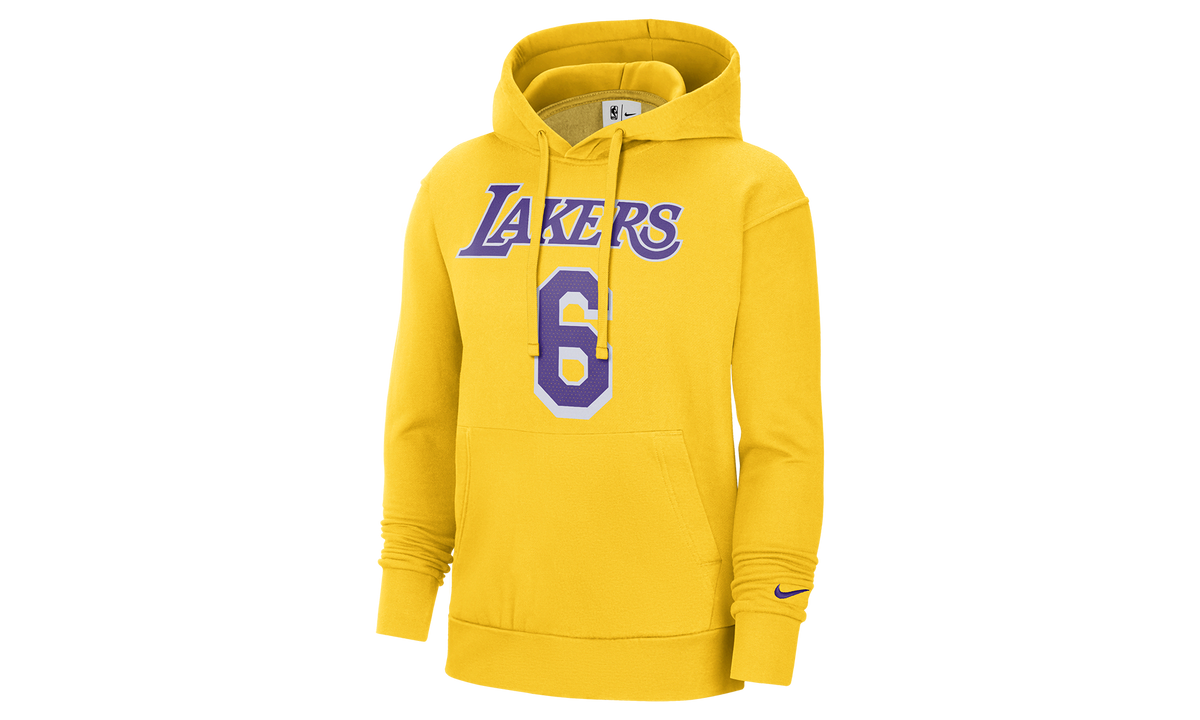 NBA LA LAKERS LEBRON JAMES #6 FLEECE HOODIE "Yellow" DB1181 728