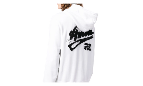 22 Distressed Logo Hoodie "White / Black" SS23MJG007 100
