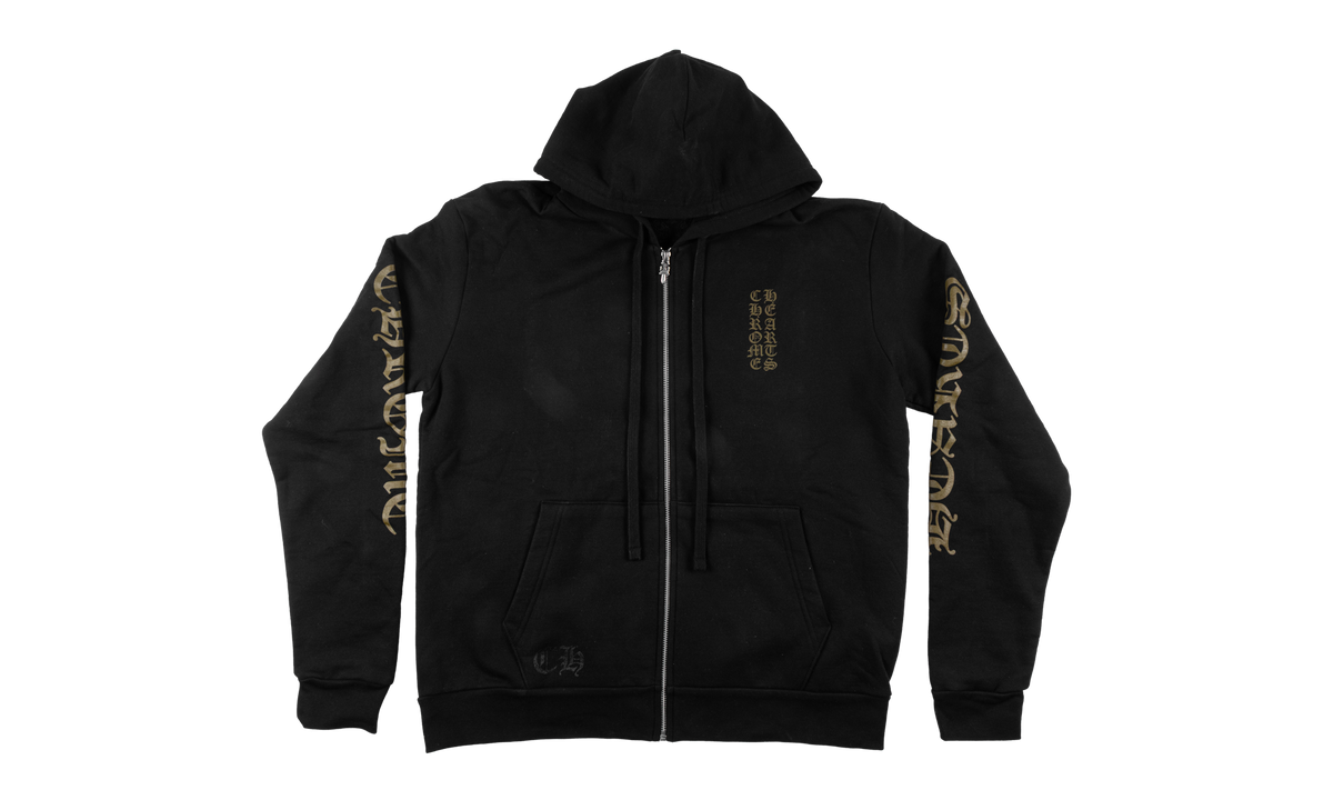 Vertical Logo Zip-Up Hoodie "Black/Olive" CHRM0852