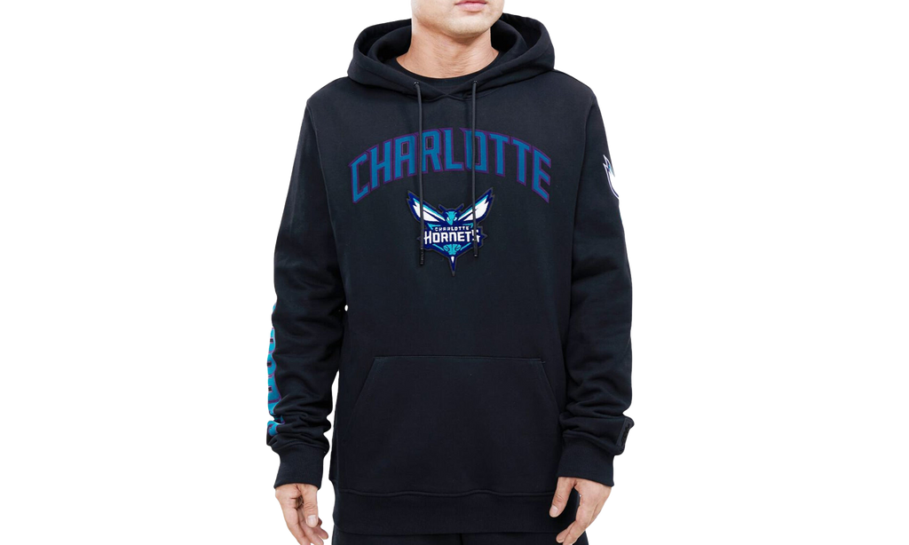 NBA Charlotte Hornets Stacked Logo Hoodie "Black" BCH552639 BLK