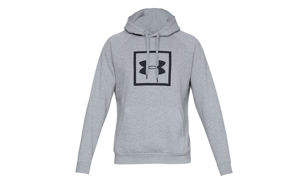 Rival Fleece Box Logo Hoodie "Steel Light Heather / Black" 1329745 035