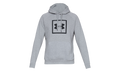 Rival Fleece Box Logo Hoodie "Steel Light Heather / Black" 1329745 035
