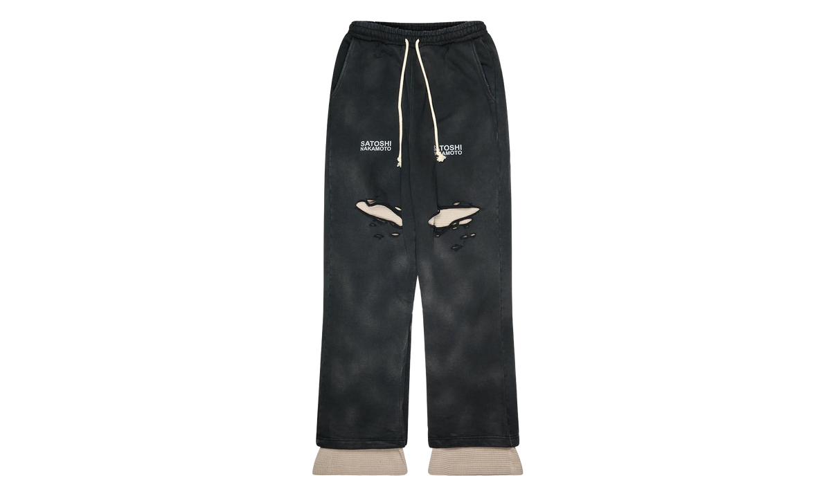 Holy Ghost Layered Thermal Sweatpants "Black" SAT019