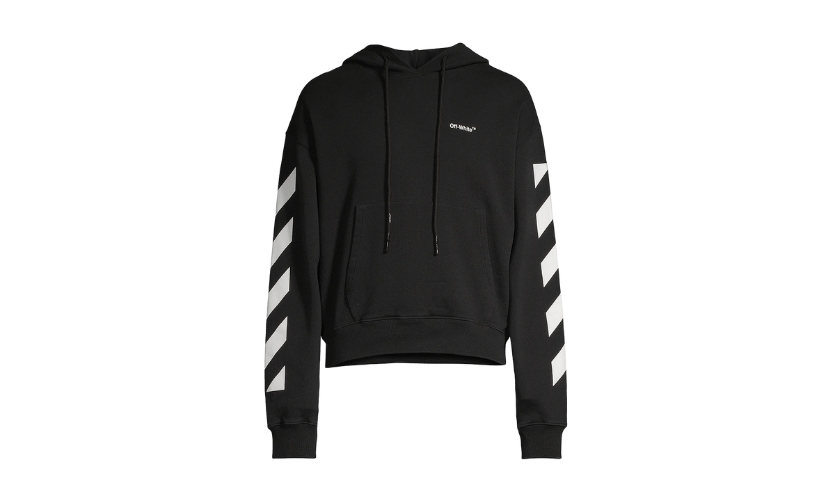 Diagonal Oversized Hoodie "Black / White" A23OHBAO