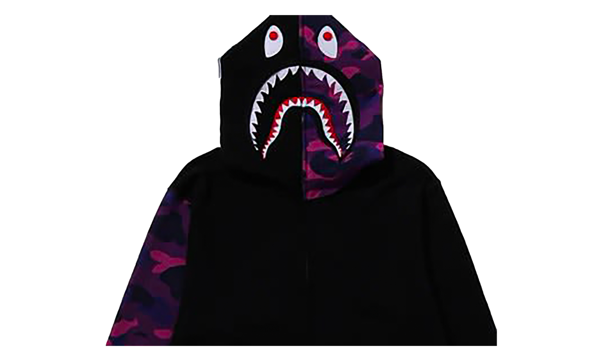 Color Camo Shark Full Zip Hoodie (FW23) "Black / Purple" 1J801 150 120 PURPLE