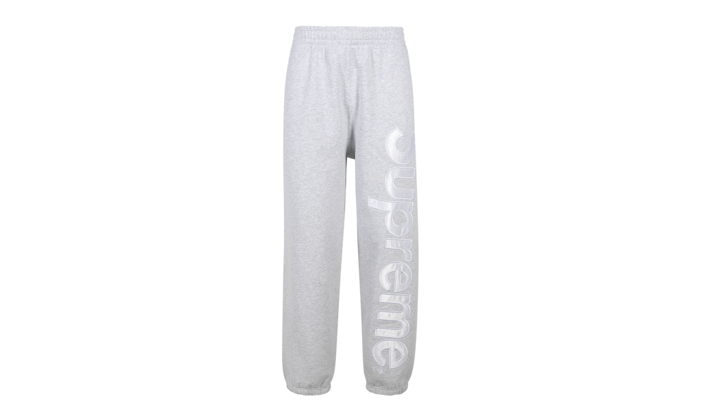 Satin Appliqué Sweatpant "FW23 - Ash Grey" SU100086
