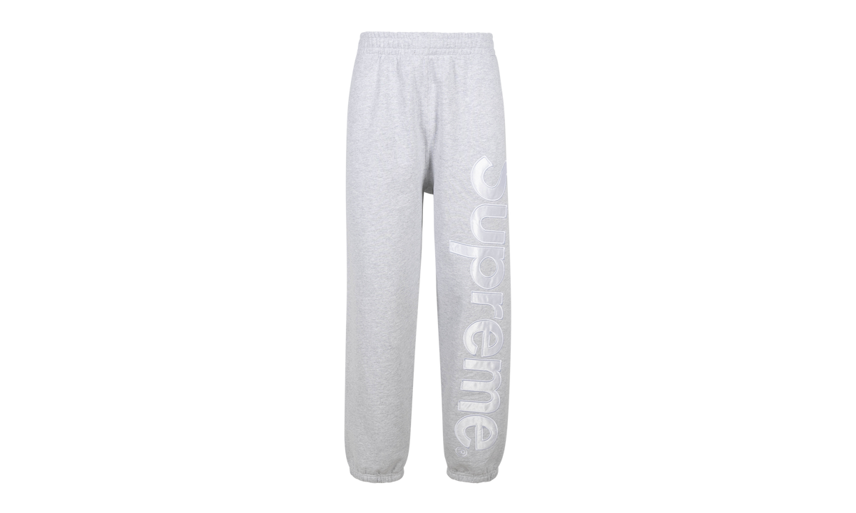Satin Appliqué Sweatpant "FW23 - Ash Grey" SU100086