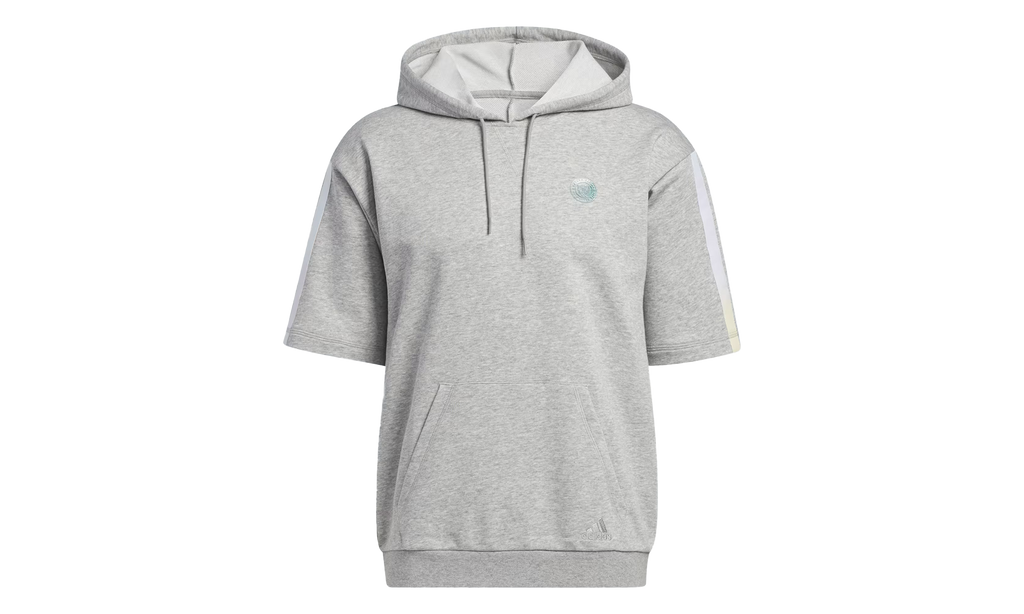 Donovan Mitchell Short Sleeve Hoodie "Medium Grey Heather" HB6758