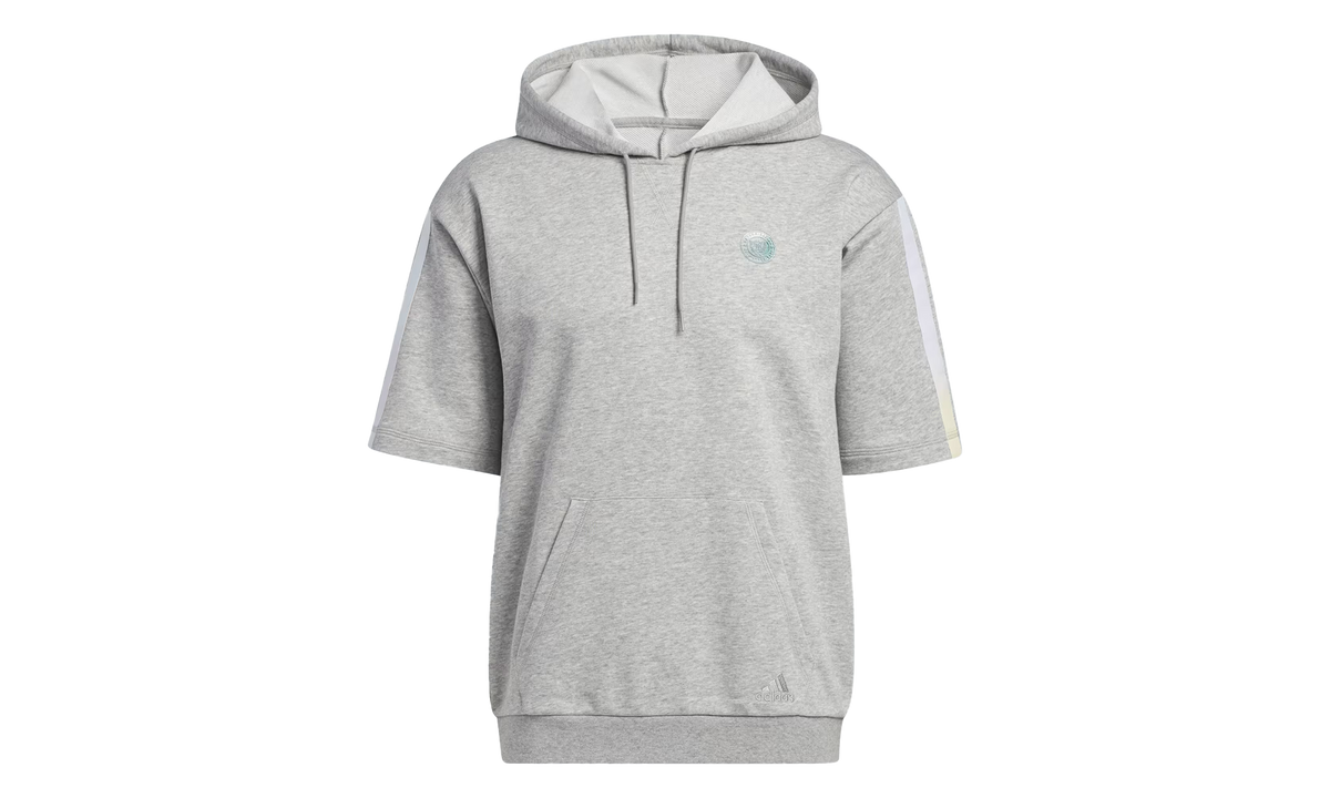 Donovan Mitchell Short Sleeve Hoodie "Medium Grey Heather" HB6758