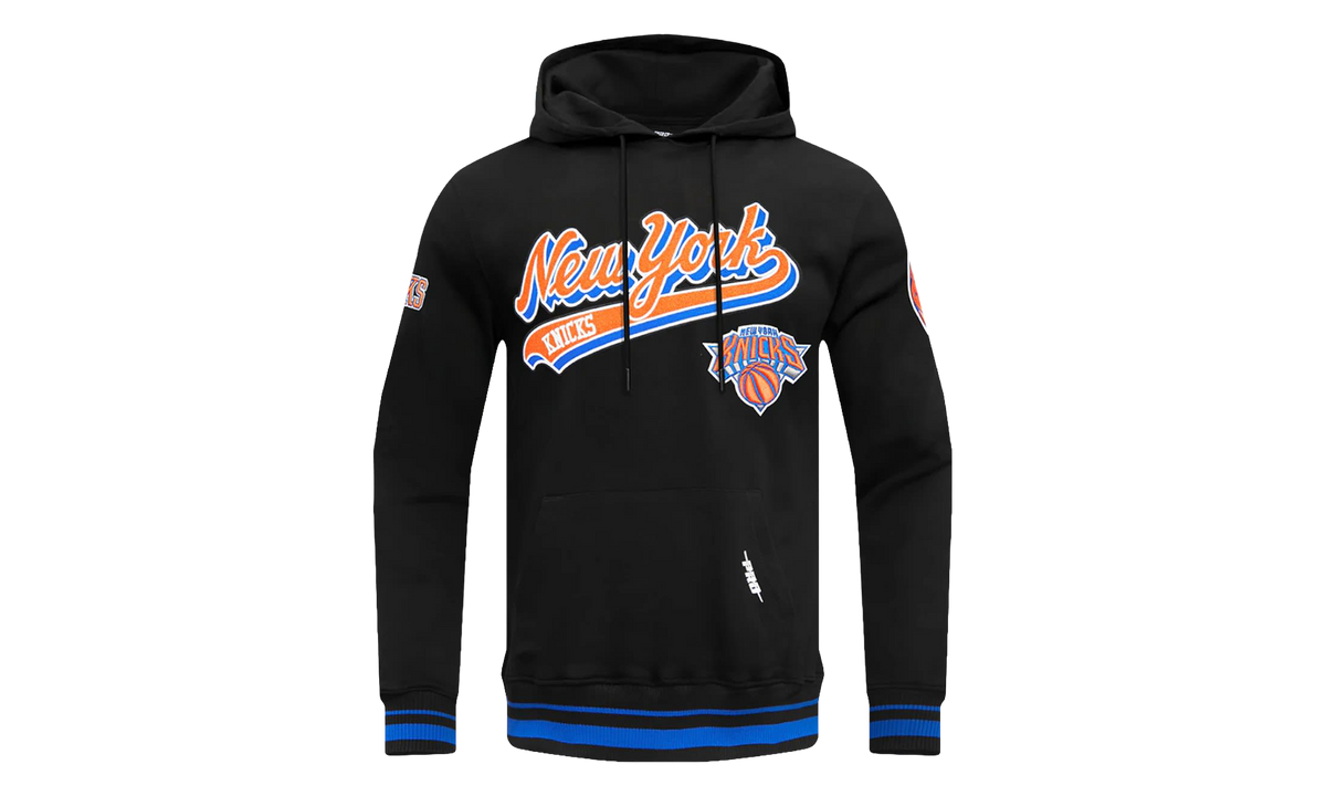 NBA New York Knicks Script Tail Rib FLC PO Hoodie "Black" BNK5515423 BRB