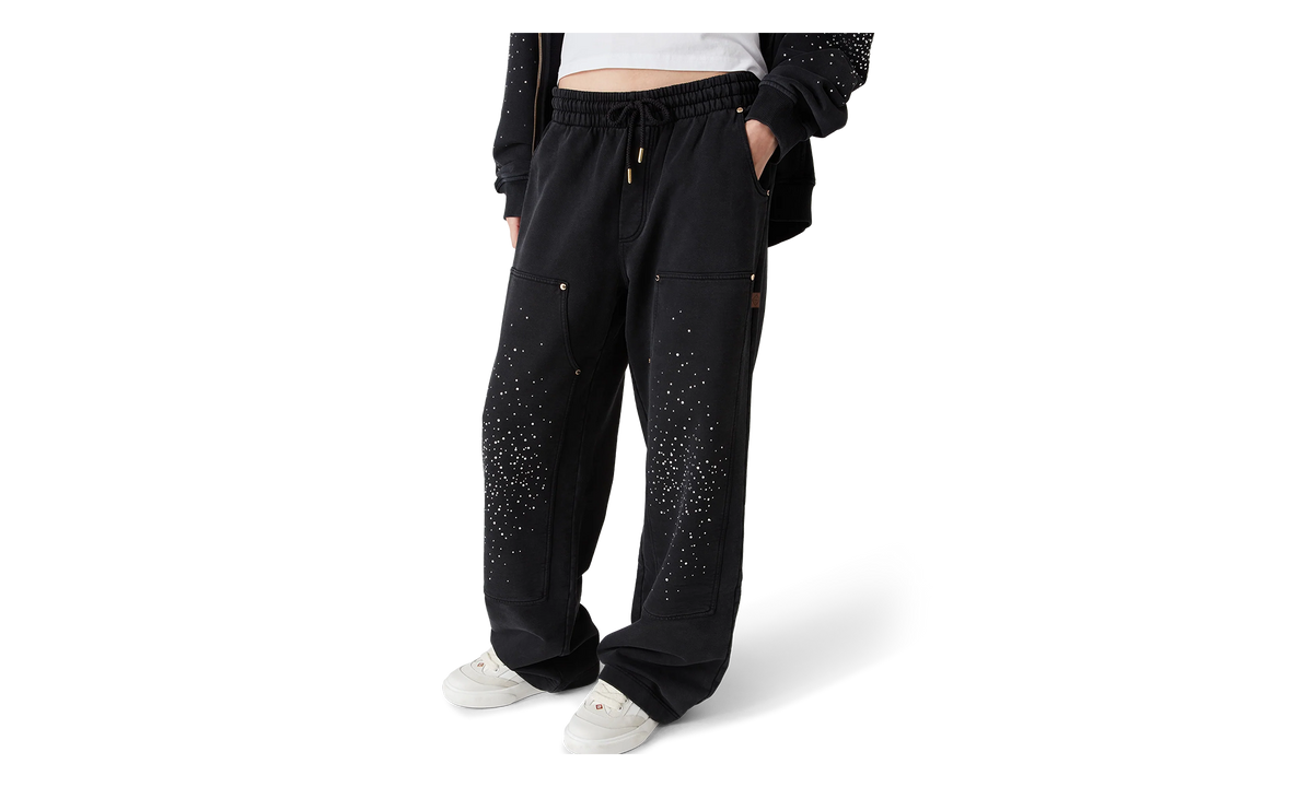 La Prémonition Crystal Embellished Sweatpants "Black" MS25 JTR 245 01 CRYSTAL
