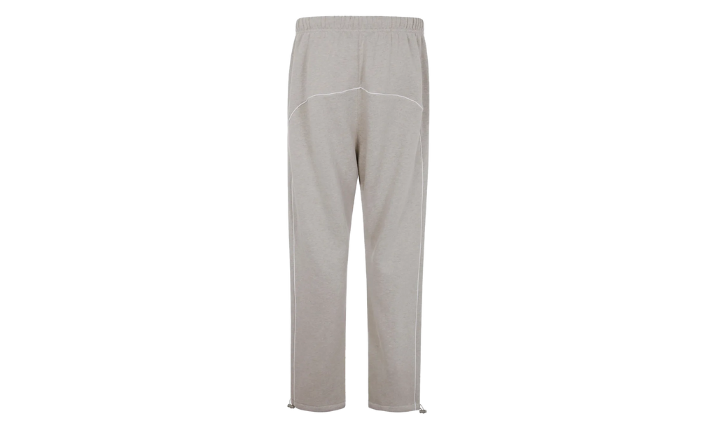 RELAXED FLEECE SWEATPANT W/ PIPING "HEATHER STONE / CLOUD WHITE" 130SP258062F