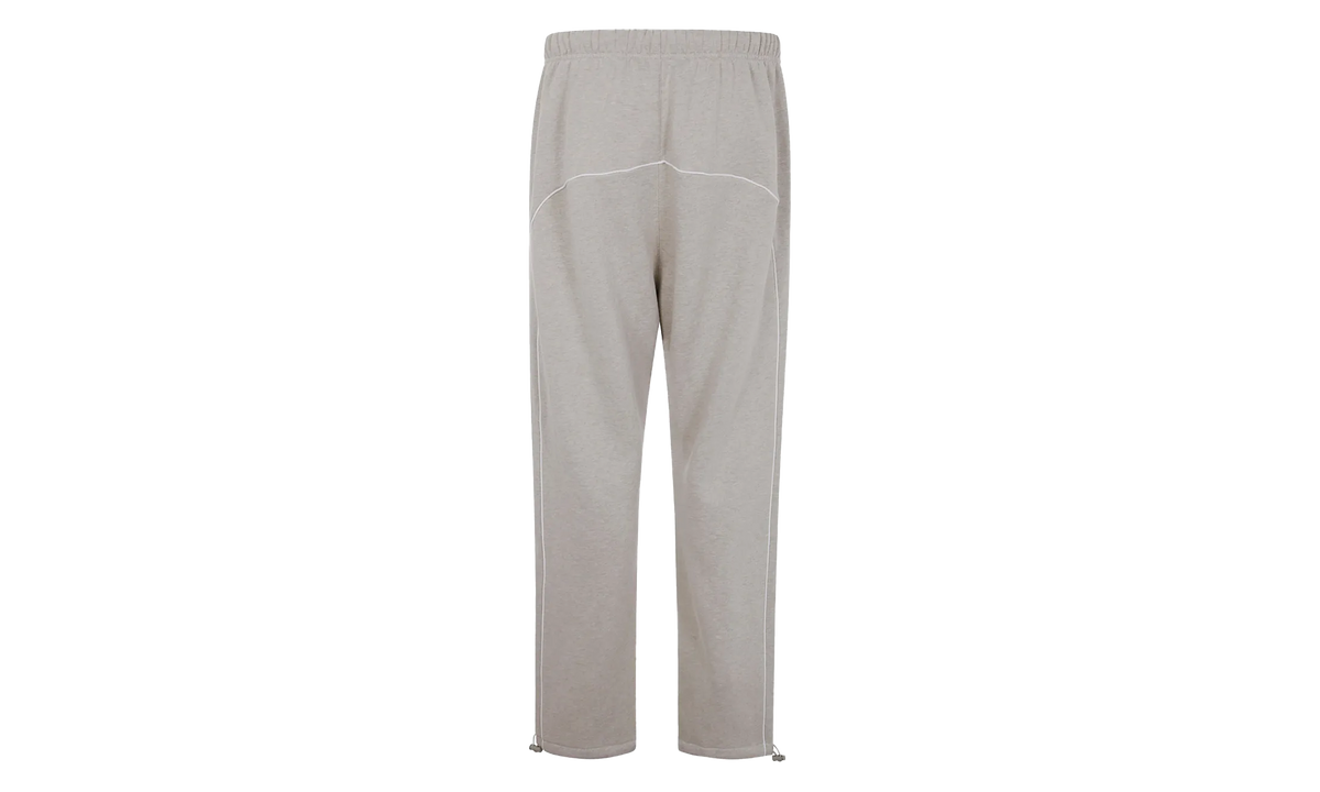 RELAXED FLEECE SWEATPANT W/ PIPING "HEATHER STONE / CLOUD WHITE" 130SP258062F
