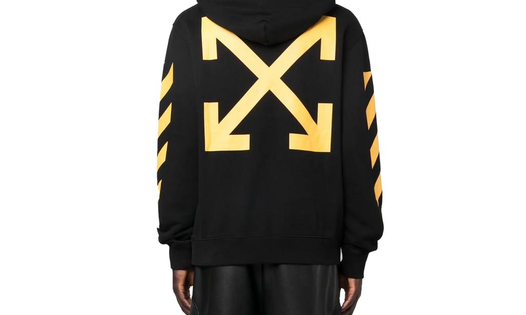 Diag Arr Carav Ann Slim Hoodie "Black/White" OMBB097C99FLE0131001