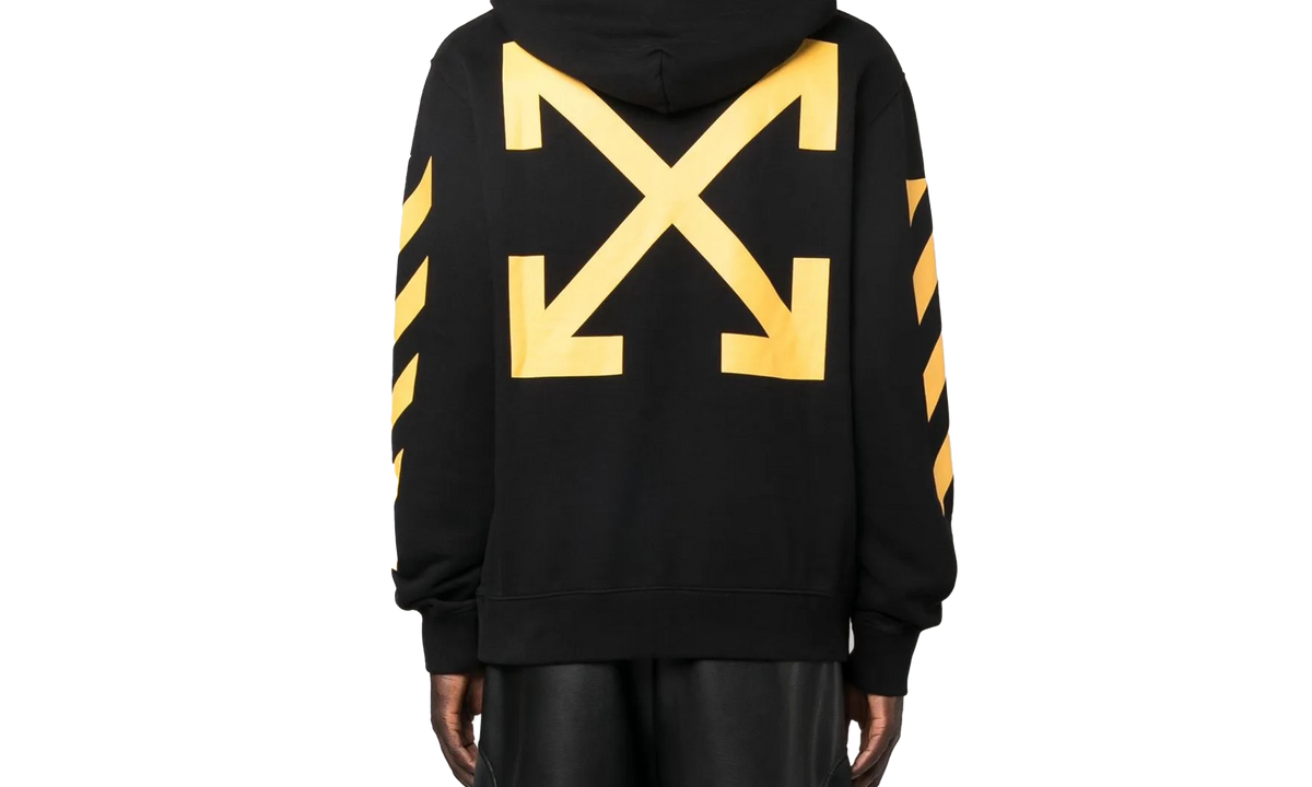 Diag Arr Carav Ann Slim Hoodie "Black/White" OMBB097C99FLE0131001
