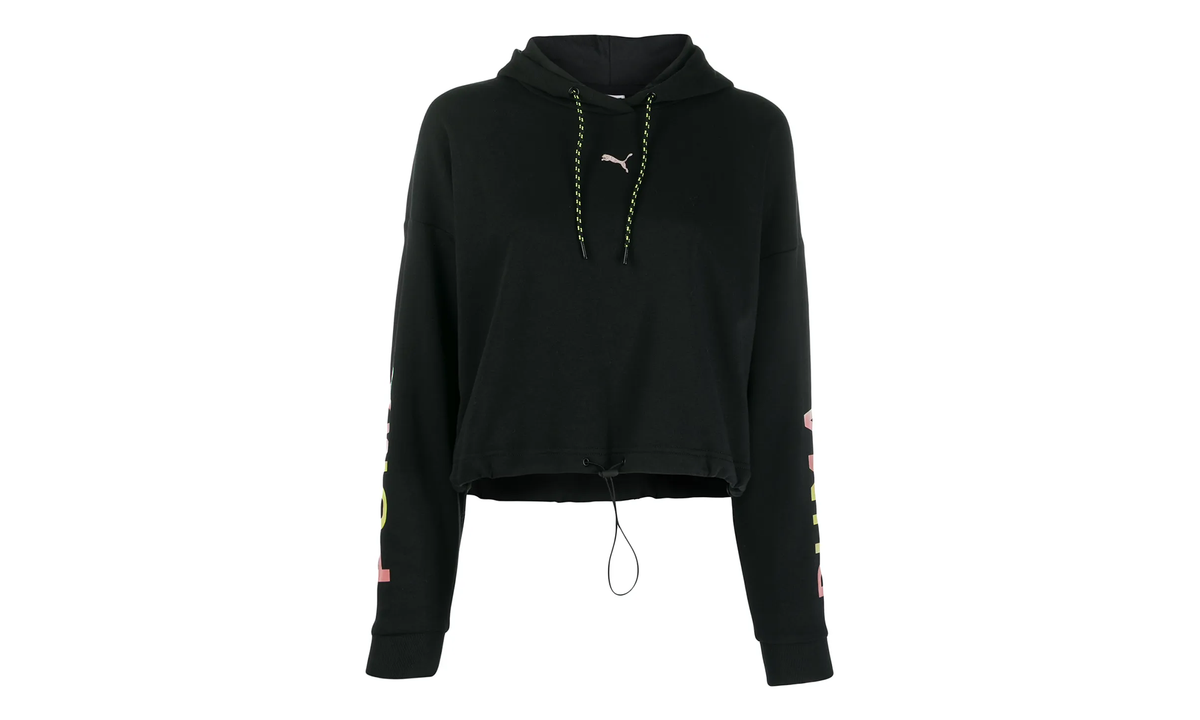 Chase Cropped Hoodie WMNS "Puma Black" 595224 01