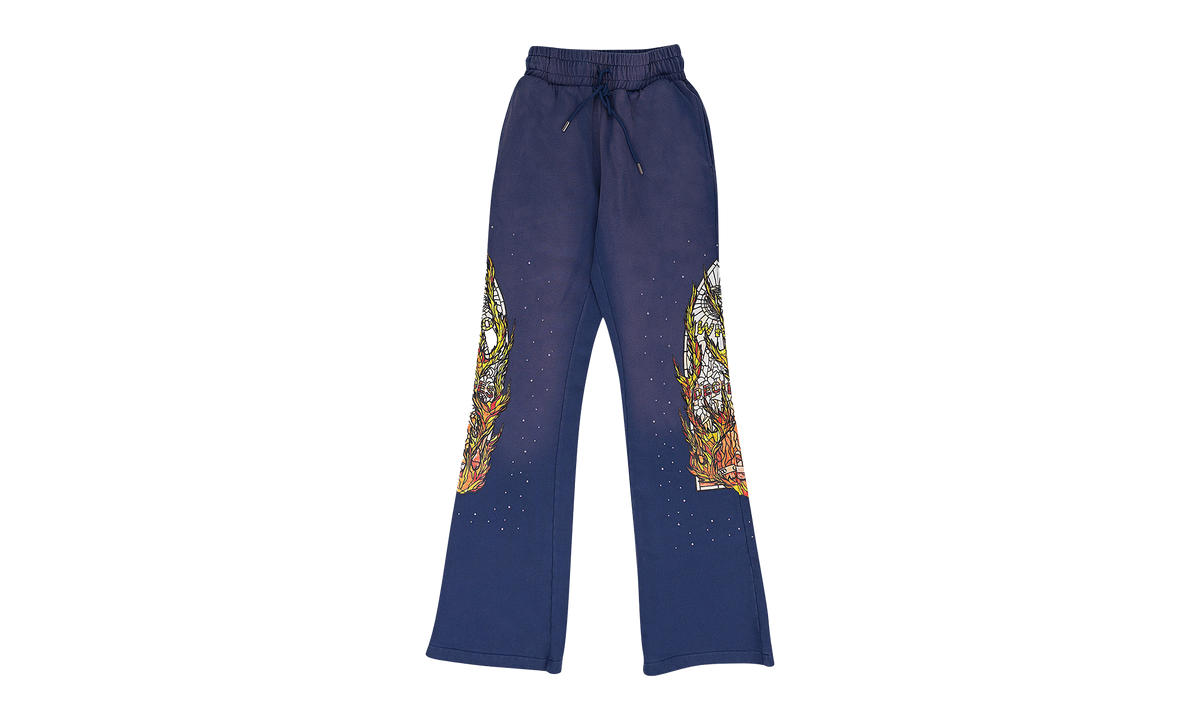 FLAME GLASS SWEATPANTS "INDIGO" 1120020010SW