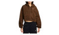 Studio Fleece Oversized Cropped Hoodie WMNS "Cacao Wow Sail" IM8499 259