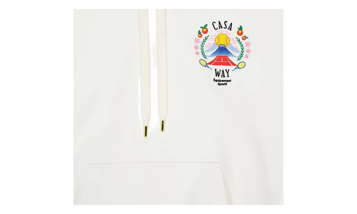 Casa Way Mountain Graphic Hoodie "White & Multicolor" MPF25-JTP-292-01