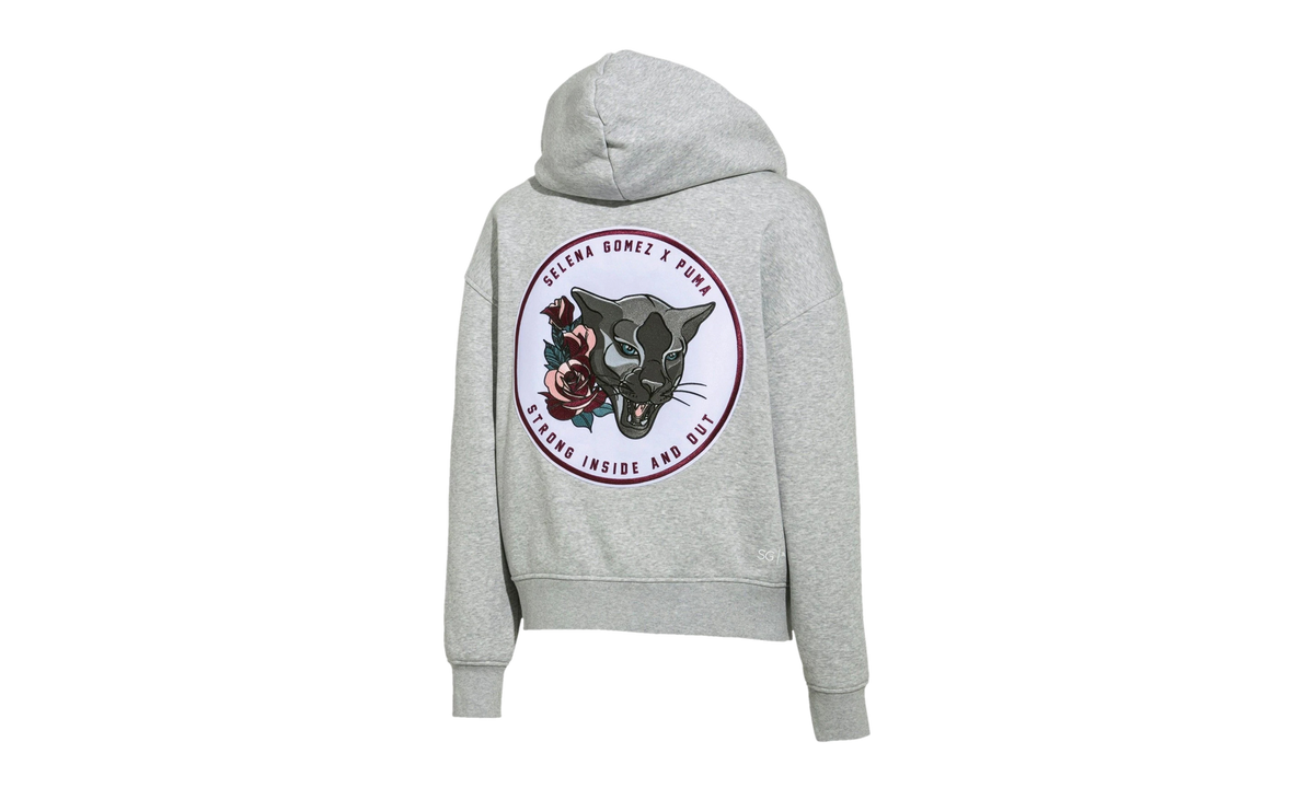 SELENA GOMEZ FULL ZIP HOODIE WMNS "Light Gray Heather" 517805 01