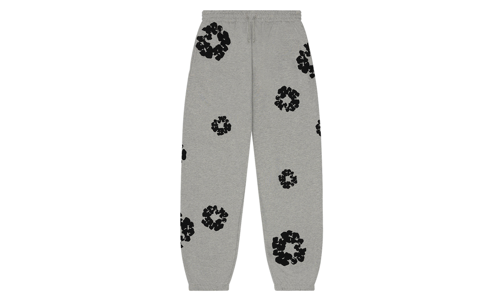 Black Cotton Wreath Sweatpants "Grey" DT1039