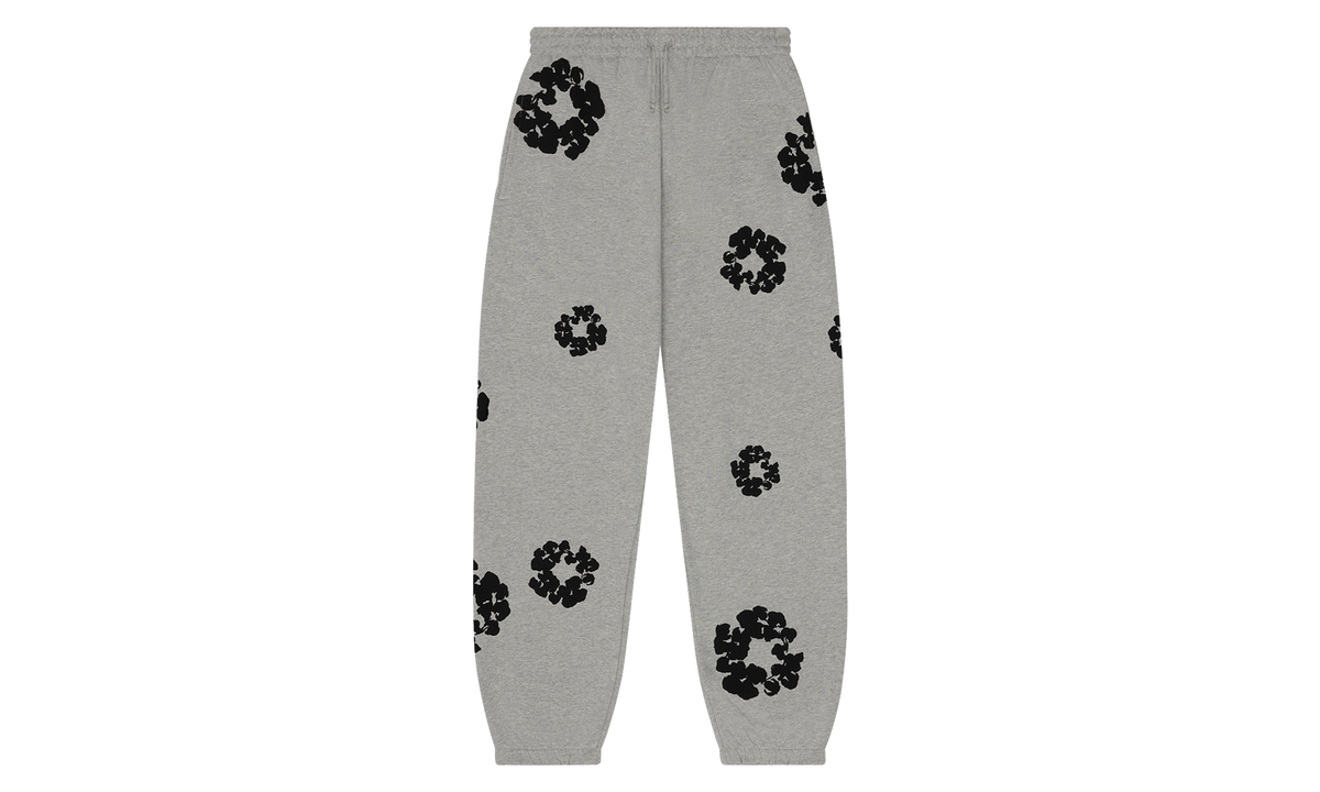 Black Cotton Wreath Sweatpants "Grey" DT1039